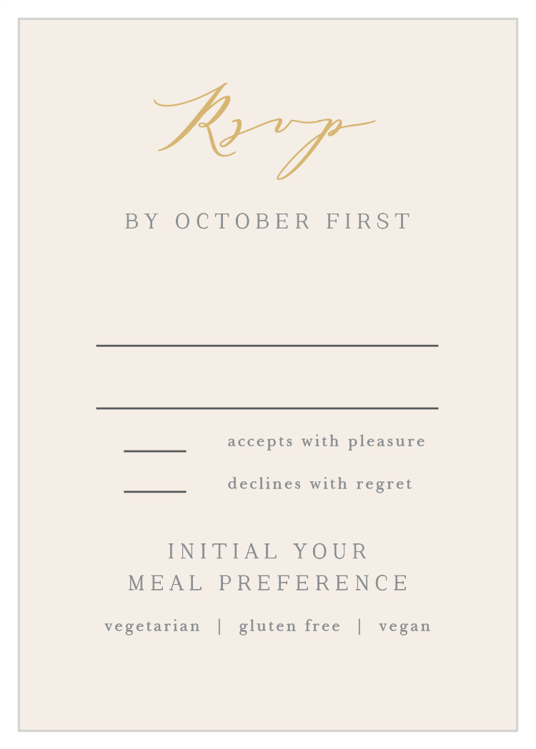 Pure Simple Lines Response Cards