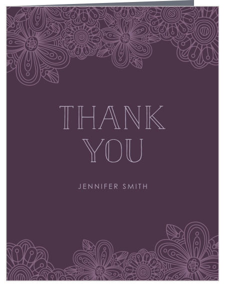 The Paisley Retro bridal shower thank you cards let you customize your card with multiple choices of fonts and colors. The perfect way to customize your personal thank you for the ones you love. 