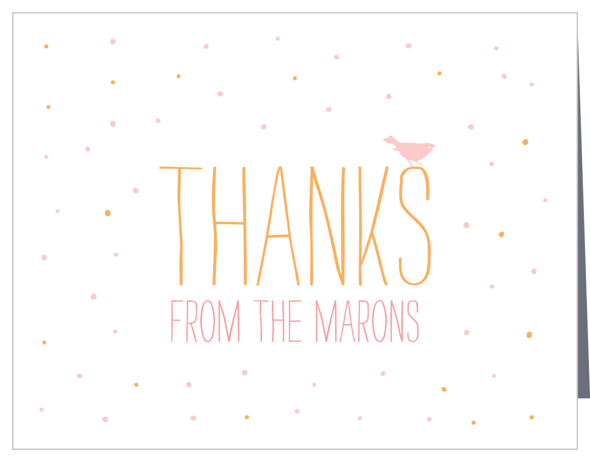 Confetti Birds Baby Shower Thank You Cards