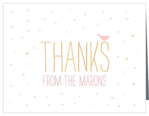 Confetti Birds Baby Shower Thank You Cards