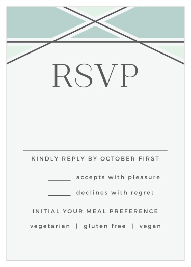 Gather a headcount of every friend and family member that plans to attend your wedding with our Simple Lines Response Cards.
