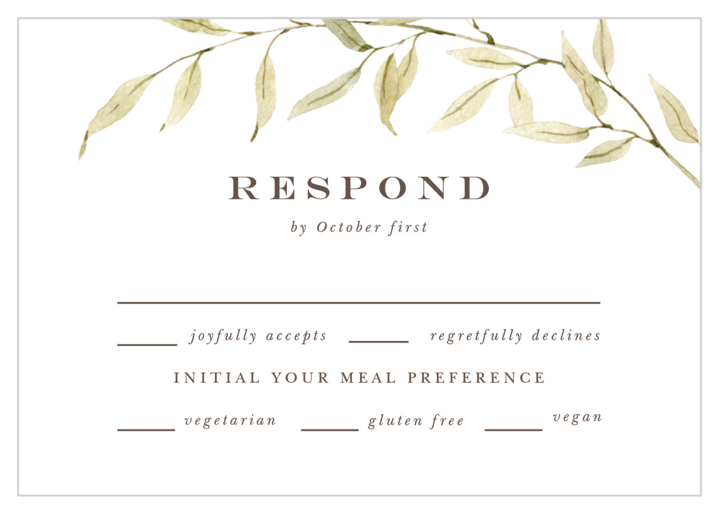 Vintage Classic Response Cards