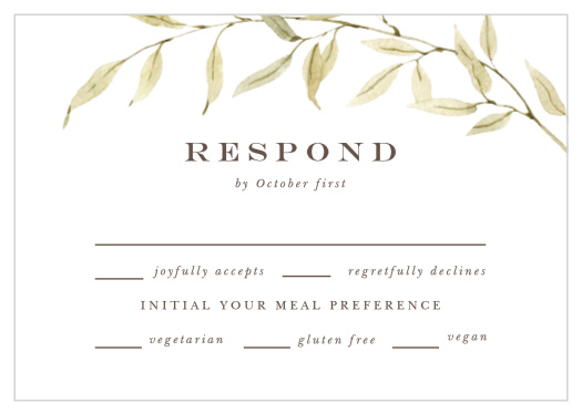 Vintage Classic Response Cards