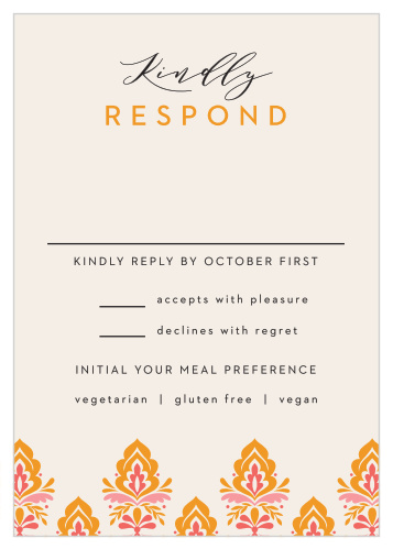 Damask Sides Response Cards