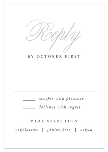 Minimalist Monogram Response Cards