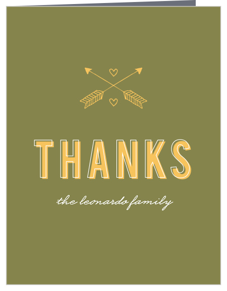 Twin Arrows Baby Shower Thank You Cards