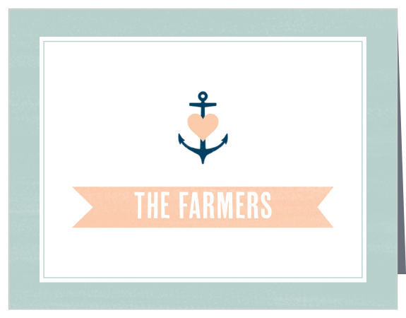 Double Anchor Baby Shower Thank You Cards