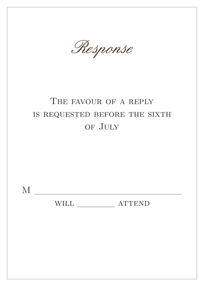 Simple Luxury Response Cards