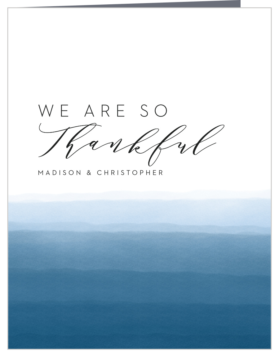 Watercolor Dip Wedding Thank You Cards