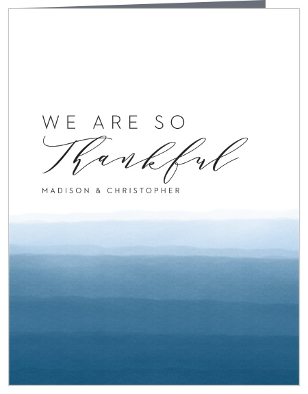 Watercolor Dip Wedding Thank You Cards