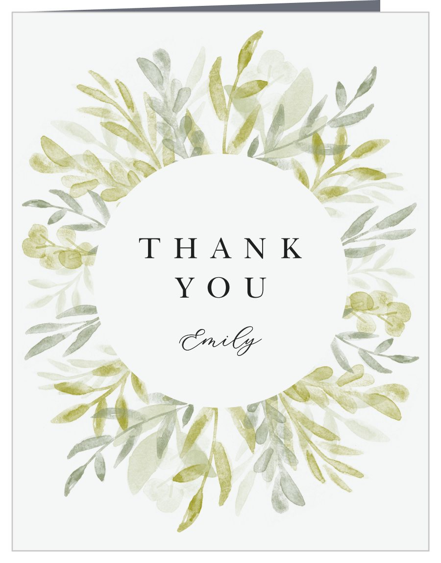 Nursery Wreath Baby Shower Thank You Cards