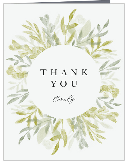 Nursery Wreath Baby Shower Thank You Cards