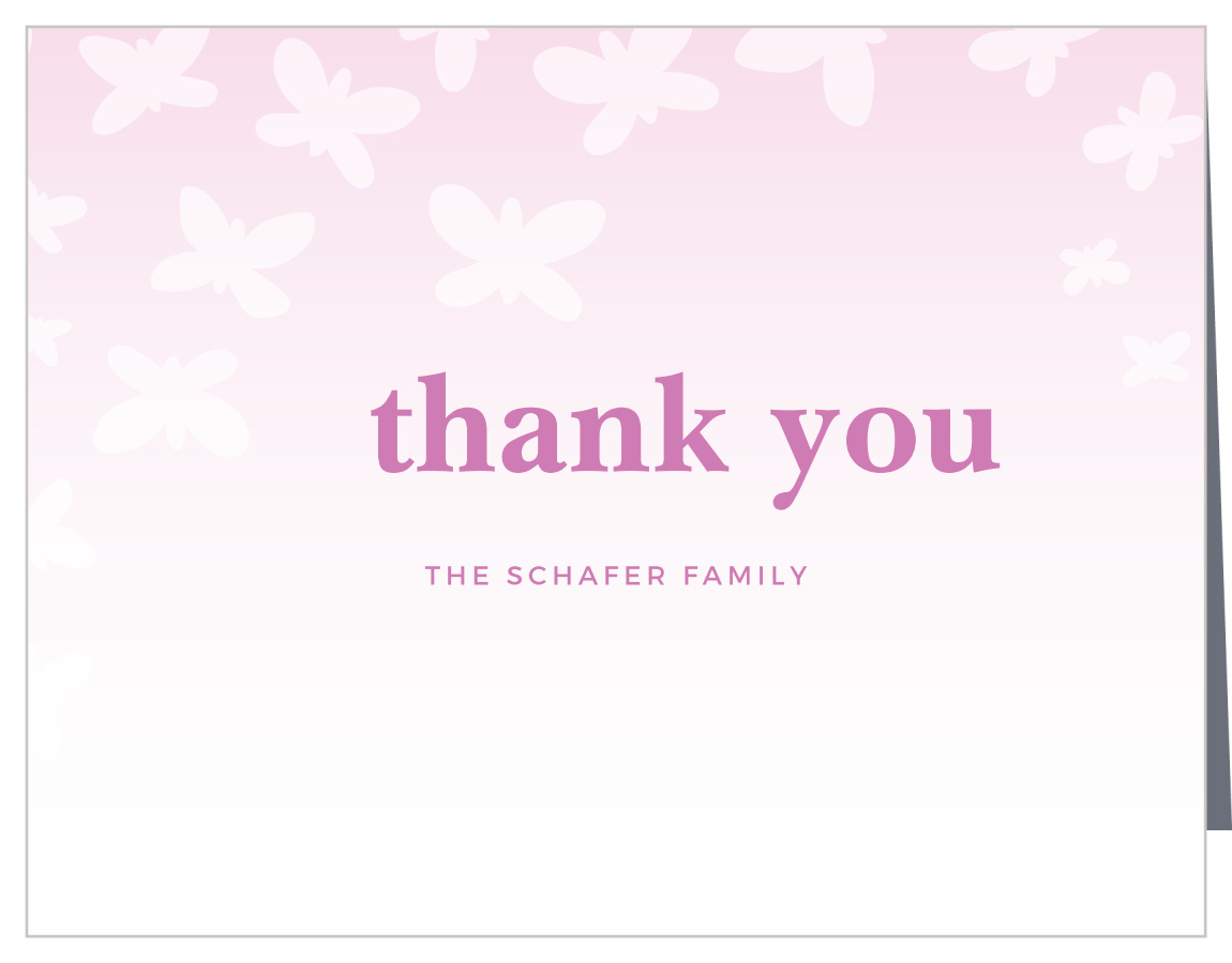 Butterfly Haven Baby Shower Thank You Cards