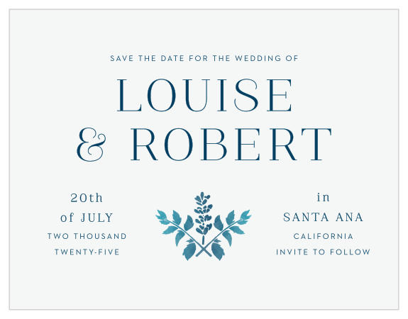Let your loved ones know of your grand news, with our Painted Floral Save the Date Cards!