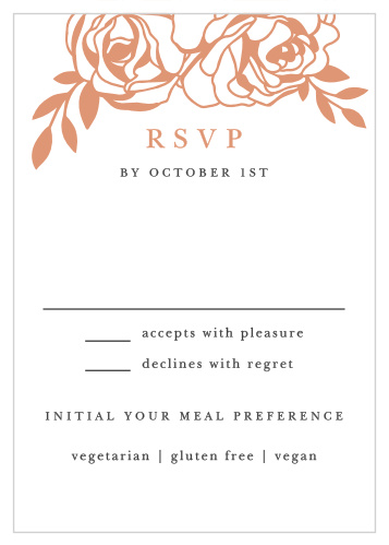 Rose Outline Response Cards
