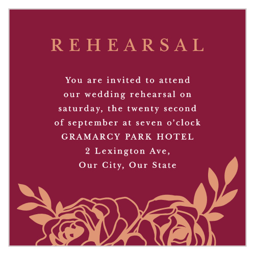 Rose Outline Rehearsal Cards