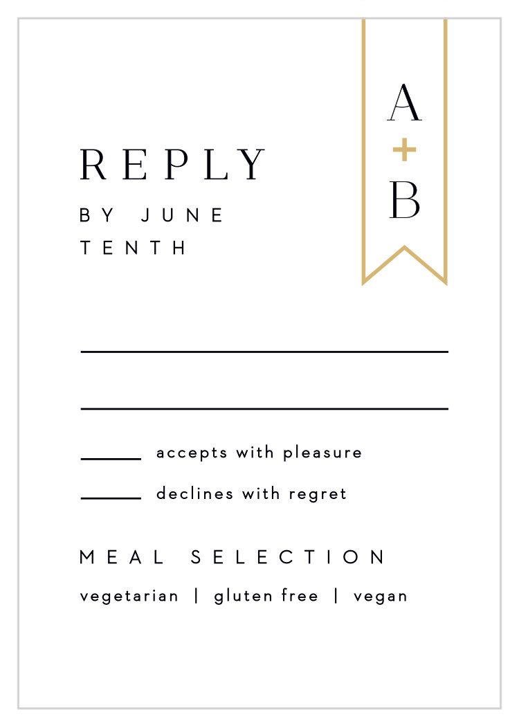 Minimalist Banner Response Cards