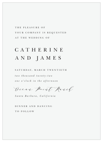 Classic Simplicity Wedding Invitations