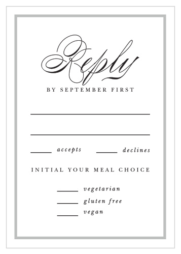 Monogram Square Response Cards