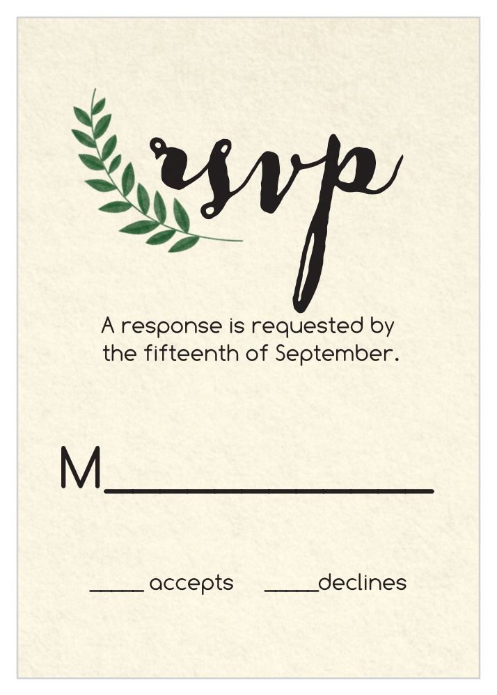 Vintage Wreath Response Cards