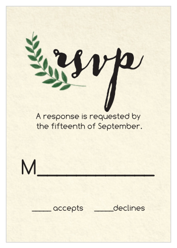 Vintage Wreath Response Cards