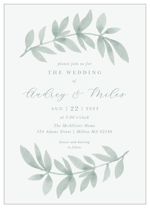 Flowing Ferns Wedding Invitations