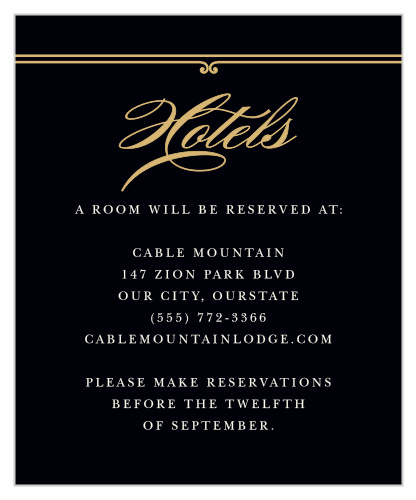 Night Deco Accommodation Cards