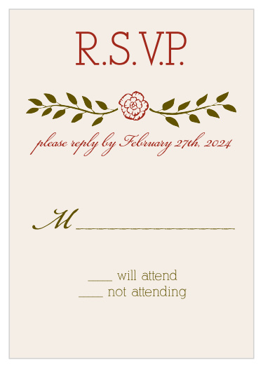 Illustrated Peonies Response Cards