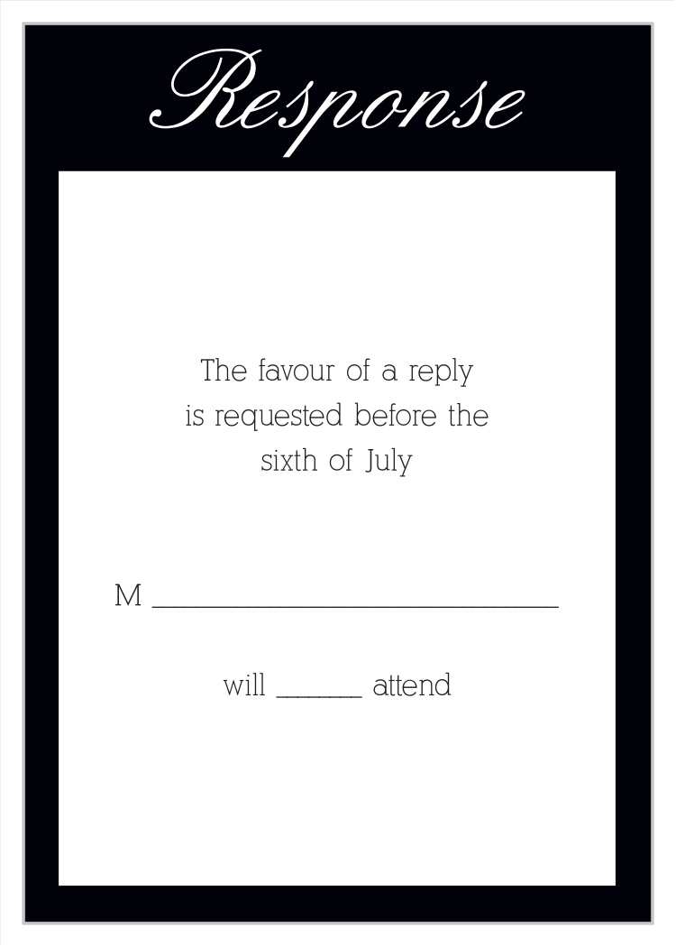 Simple Elegance Response Cards