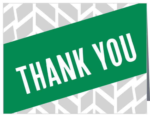 Angled Modern Bar Mitzvah Thank You Cards