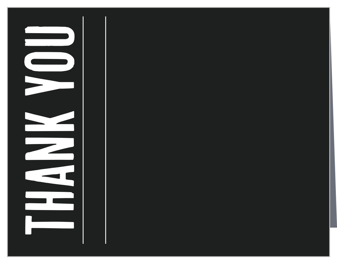 Sleek Sidebar Bar Mitzvah Thank You Cards