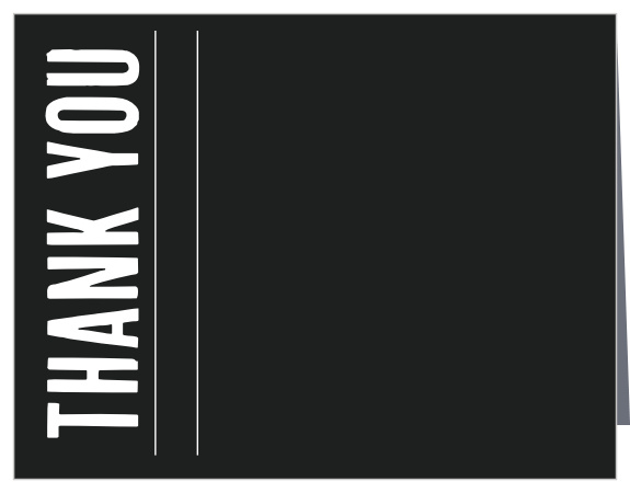 Unique with vertical text, the Sleek Sidebar Bar Mitzvah Thank You Card would be the perfect way to express gratitude to all those who came and celebrated with you!