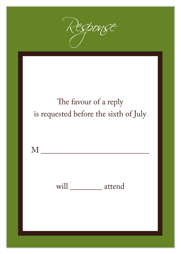 Initials Square Response Cards