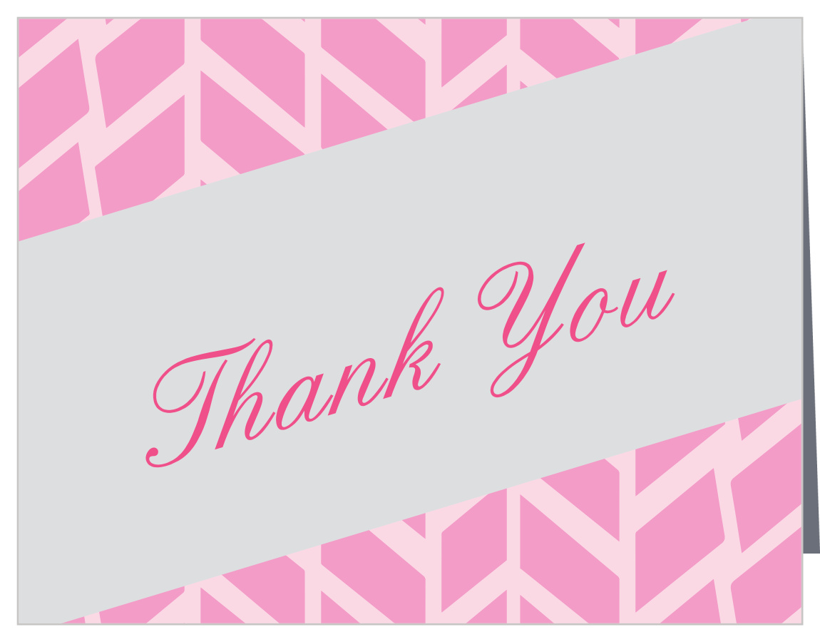 Angled Modern Bat Mitzvah Thank You Cards