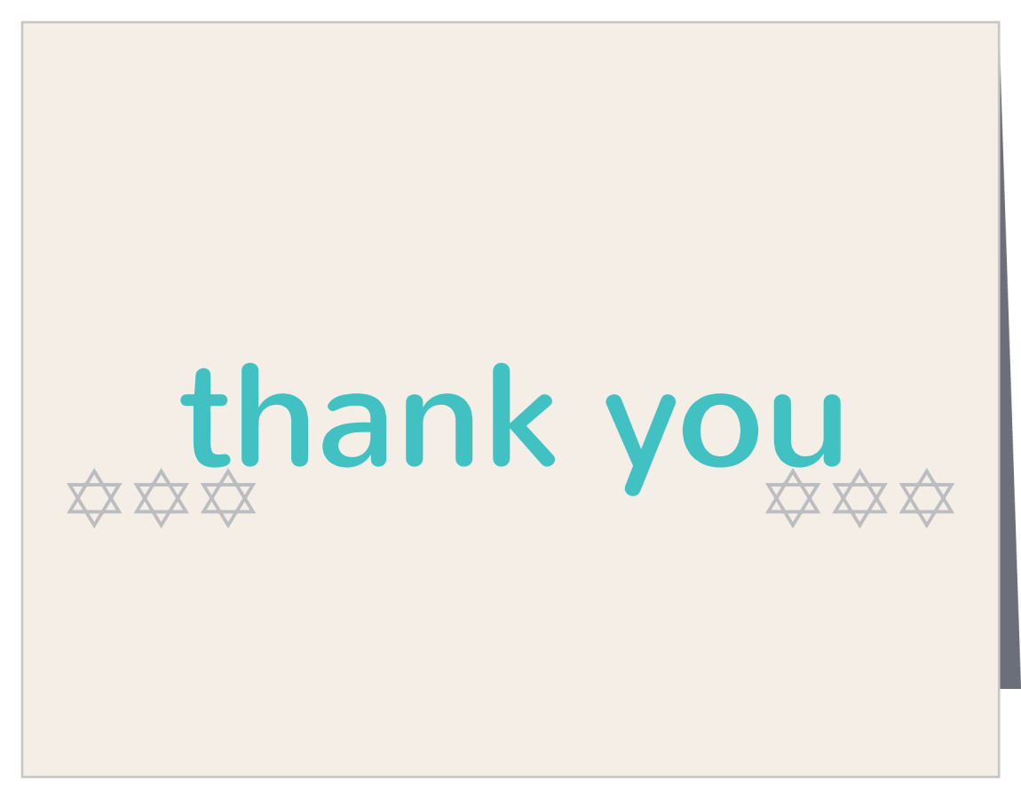 Simply Modern Bat Mitzvah Thank You Cards