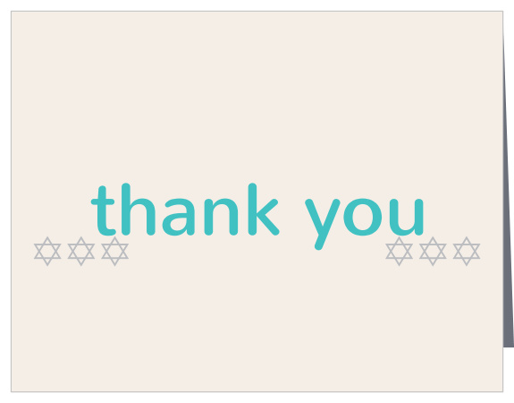 Simply Modern Bat Mitzvah Thank You Cards