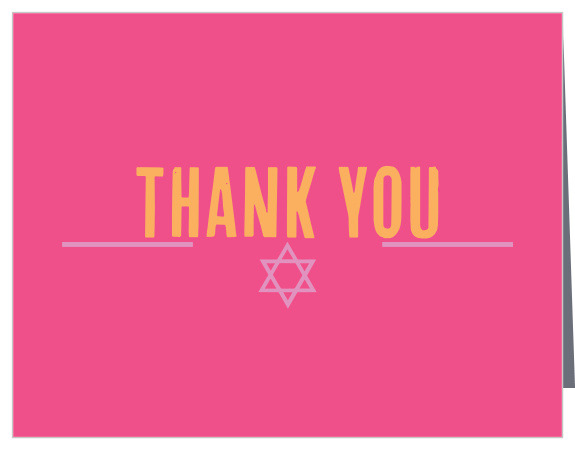Cute and simple, the Subway Bat Mitzvah Thank You Card is perfect for expressing your gratitude to all those who celebrated with you! Completely customizable, too! 