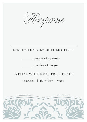 Timeless Damask Response Cards