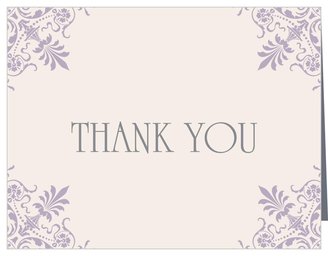 Elegant Corners Bat Mitzvah Thank You Cards