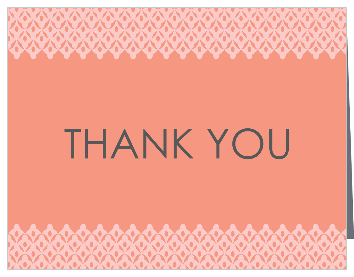 Laced Borders Bat Mitzvah Thank You Cards