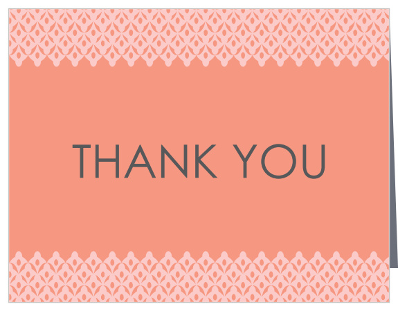 Laced Borders Bat Mitzvah Thank You Cards