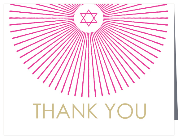 Star Shine Bat Mitzvah Thank You Cards