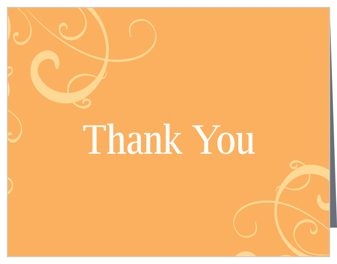 Whimsical Swirls Bat Mitzvah Thank You Cards