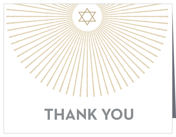 Star Shine Bar Mitzvah Thank You Cards