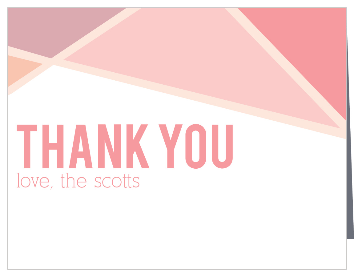 Geometric Frame Wedding Thank You Cards