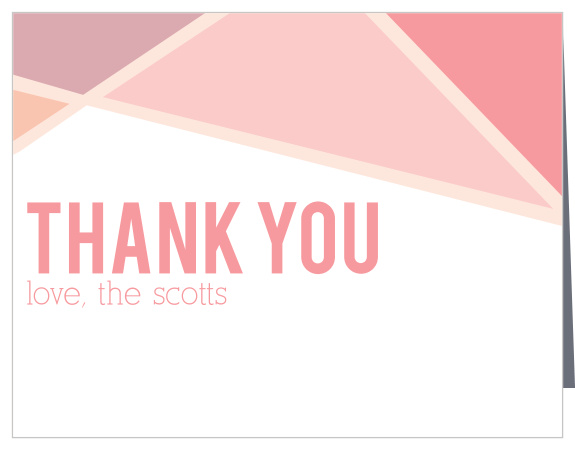 Geometric Frame Wedding Thank You Cards