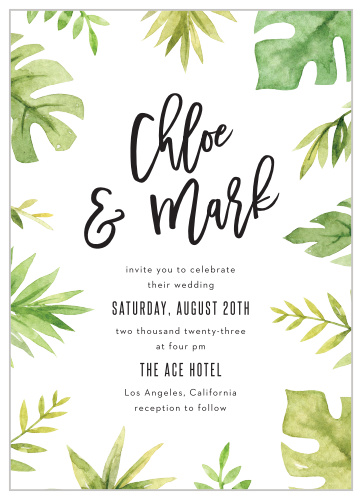 Fun Foliage Wedding Invitations