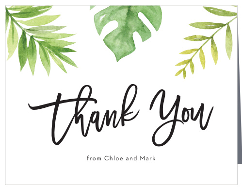 Fun Foliage Wedding Thank You Cards