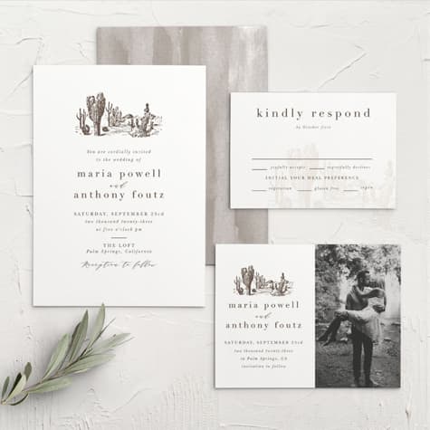 Desert Chic Wedding Invitations