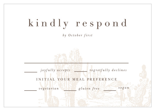 Desert Chic Response Cards